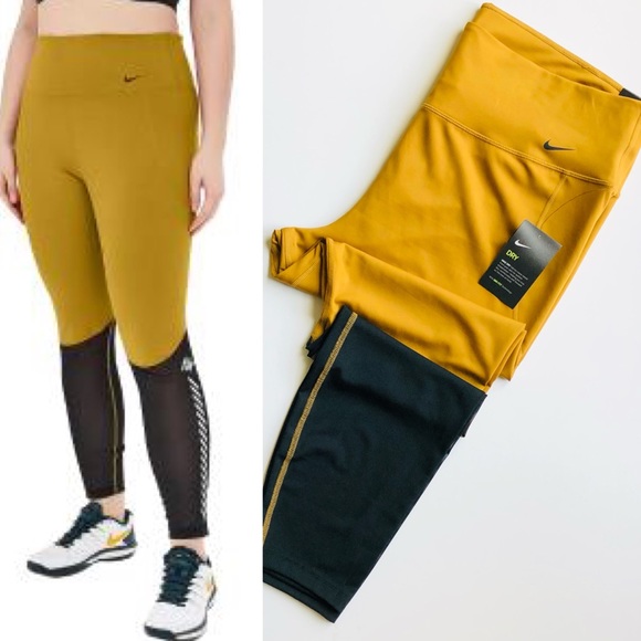 nike mustard leggings